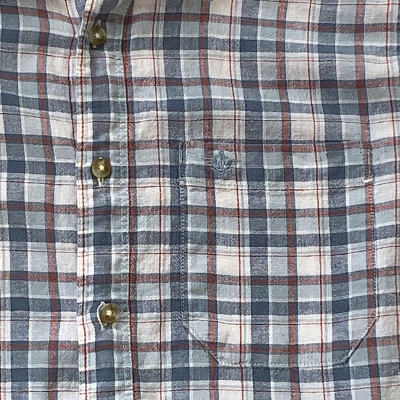Dockers Men’s M Blue White Red Plaid Button Down Shirt EUC - Picture 3 of 11